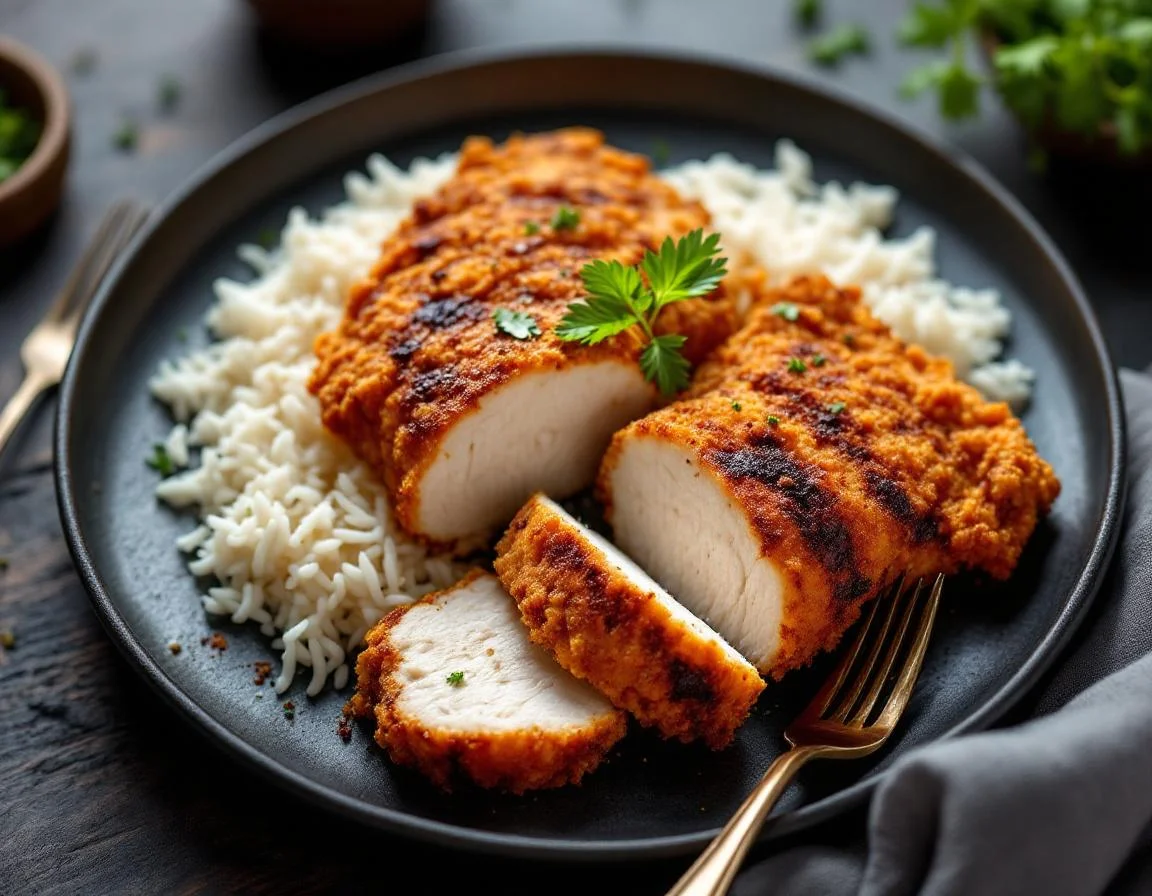 Air Fryer Chicken Breast & Rice