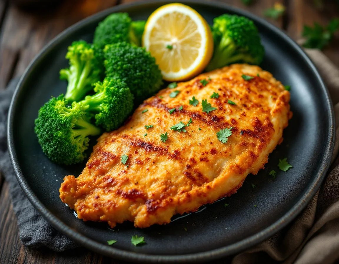 Air Fryer Chicken Breast with Broccoli