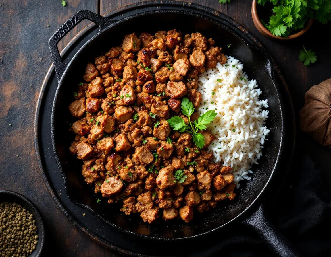 Cast Iron Ground Turkey 93/7 with White Rice