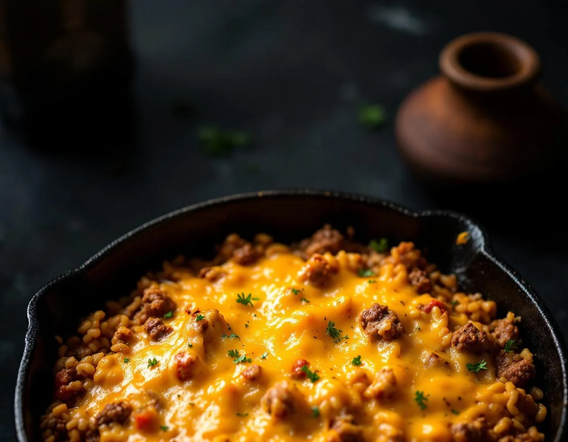 Cheesy Beef & Rice Casserole