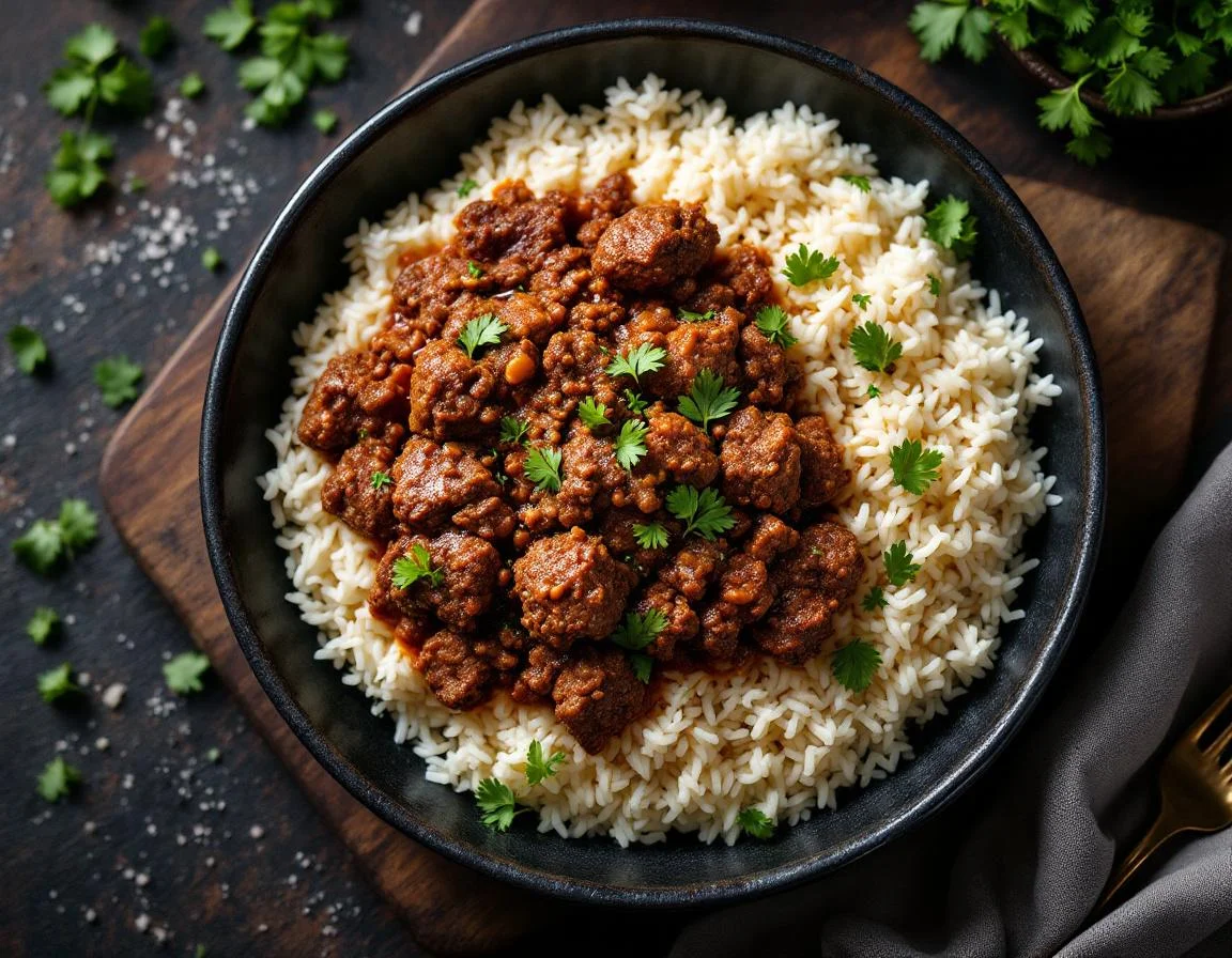Instant Pot Ground Beef 80/20 with White Rice