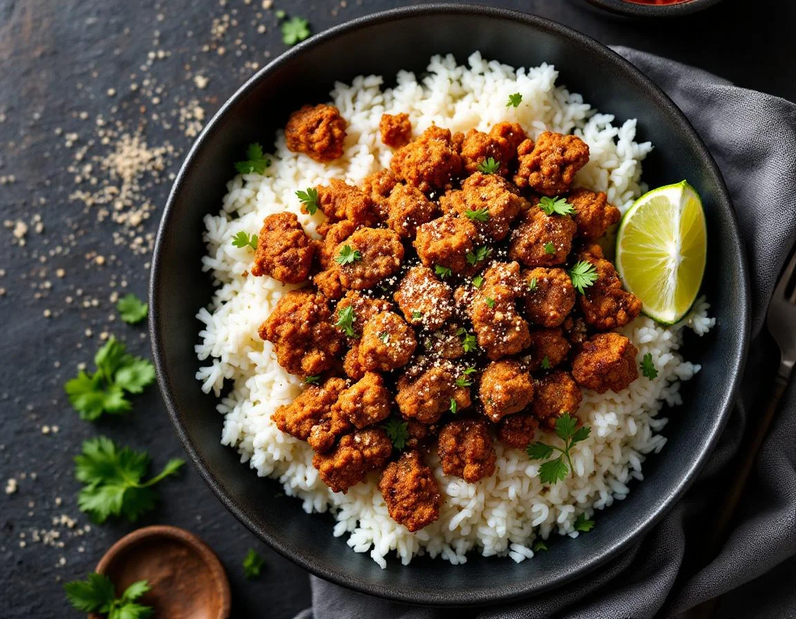 Skillet Ground Turkey 93/7 with White Rice