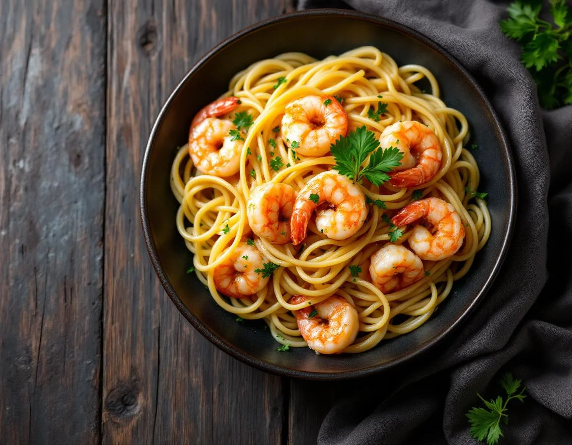 Skillet Shrimp with Pasta