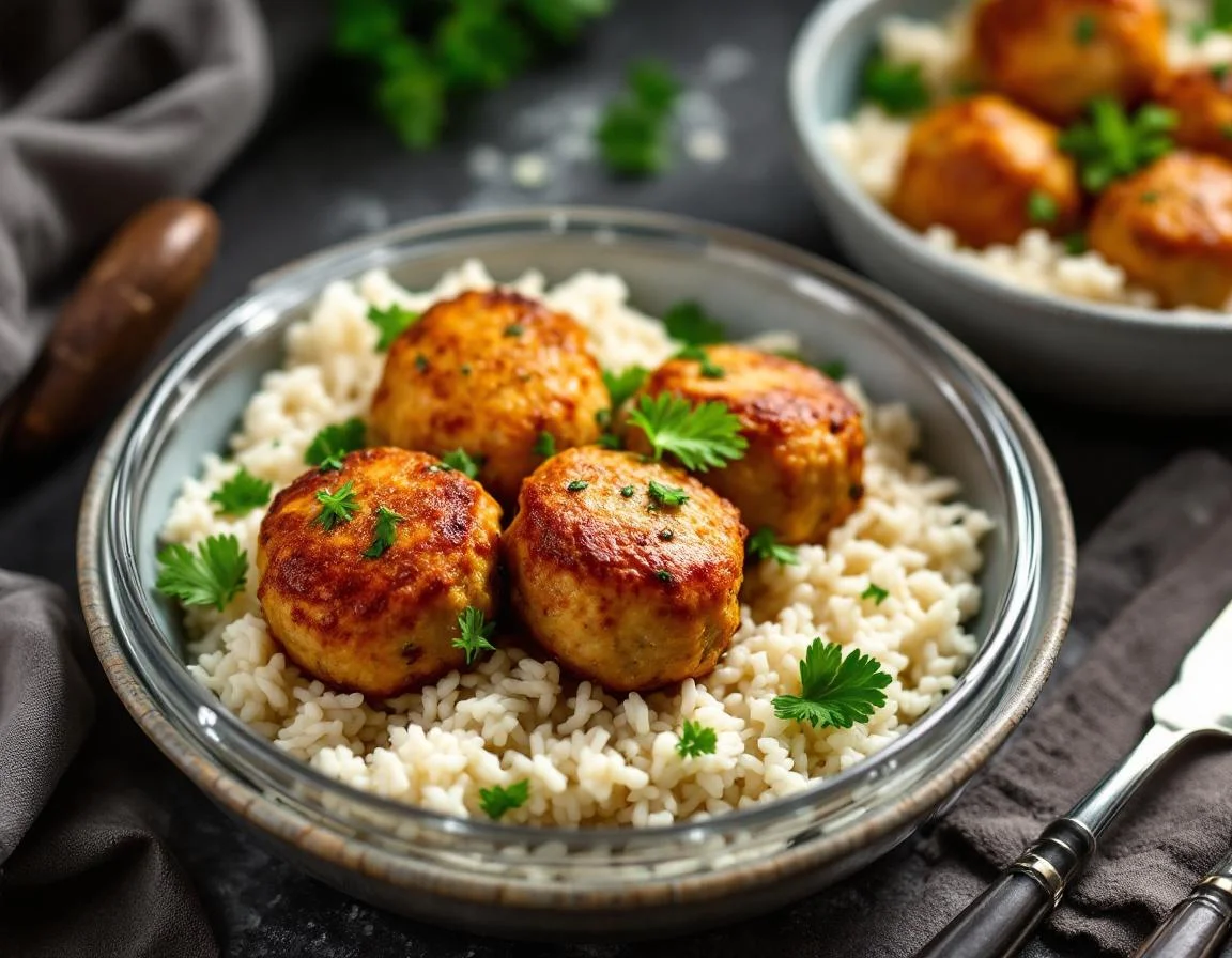 Turkey Meatballs & Rice